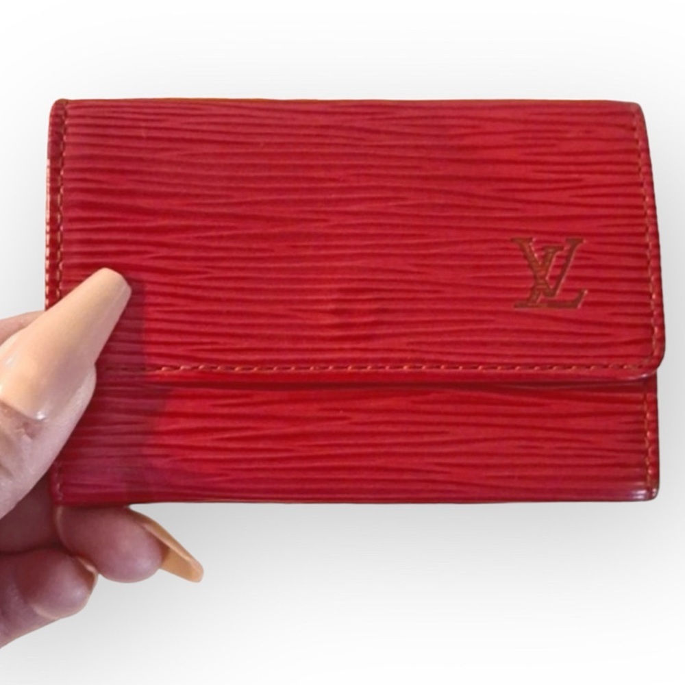 Louis Vuitton RED Epi Leather 6 Key Holder EXCELLENT